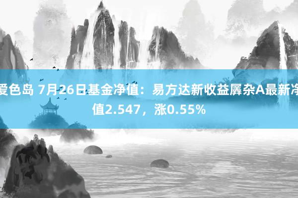 爱色岛 7月26日基金净值：易方达新收益羼杂A最新净值2.547，涨0.55%