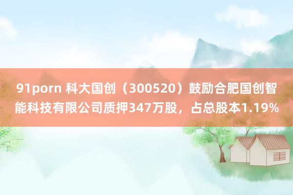 91porn 科大国创（300520）鼓励合肥国创智能科技有限公司质押347万股，占总股本1.19%