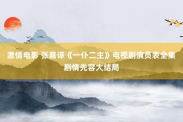 激情电影 张嘉译《一仆二主》电视剧演员表全集剧情先容大结局